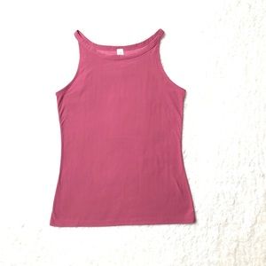 High Neck Tank Top. Rose blush pink.no boundaries.